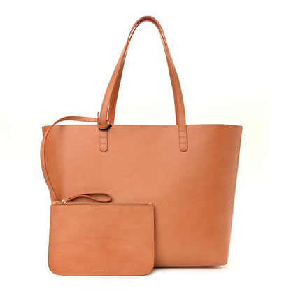 Mansur Gavriel Vegetable Tanned Calfskin Large Shopping Bag Camello Orange 1 of 11