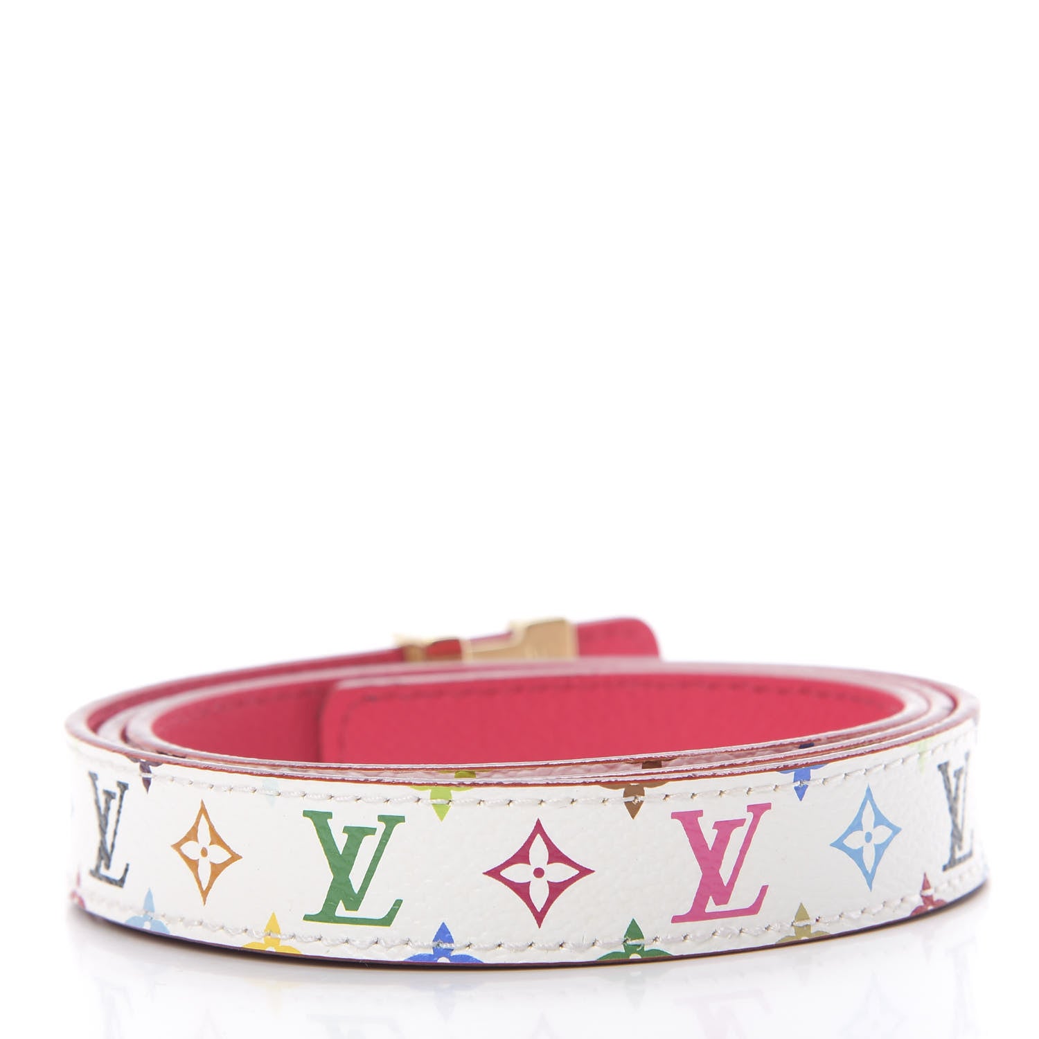 Louis Vuitton Monogram Multicolor LV Initiales Belt 80 32 White 2 of 7