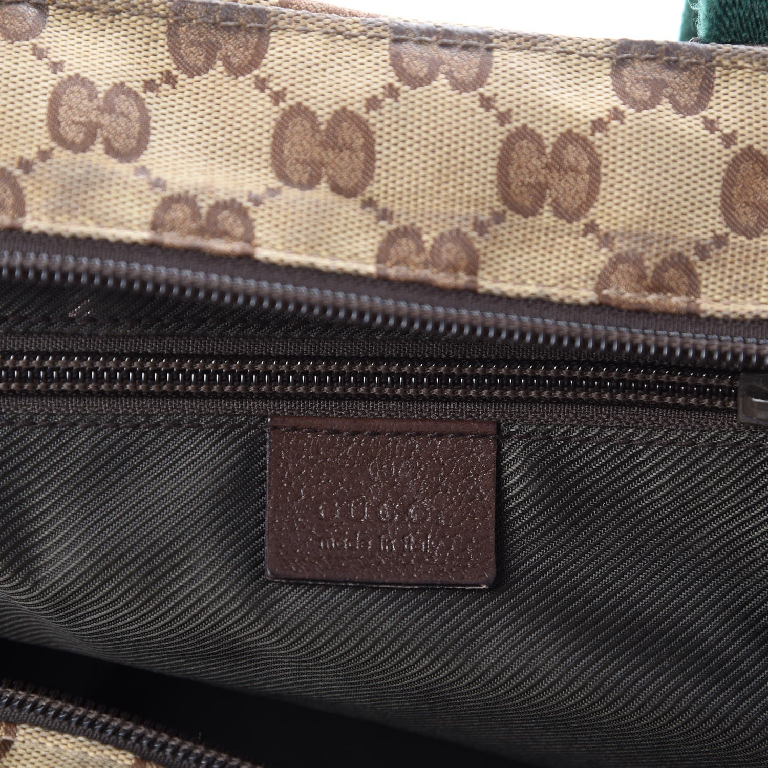 Gucci GG Monogram Small Web Handle Bucket Tote Dark Brown 7 of 12