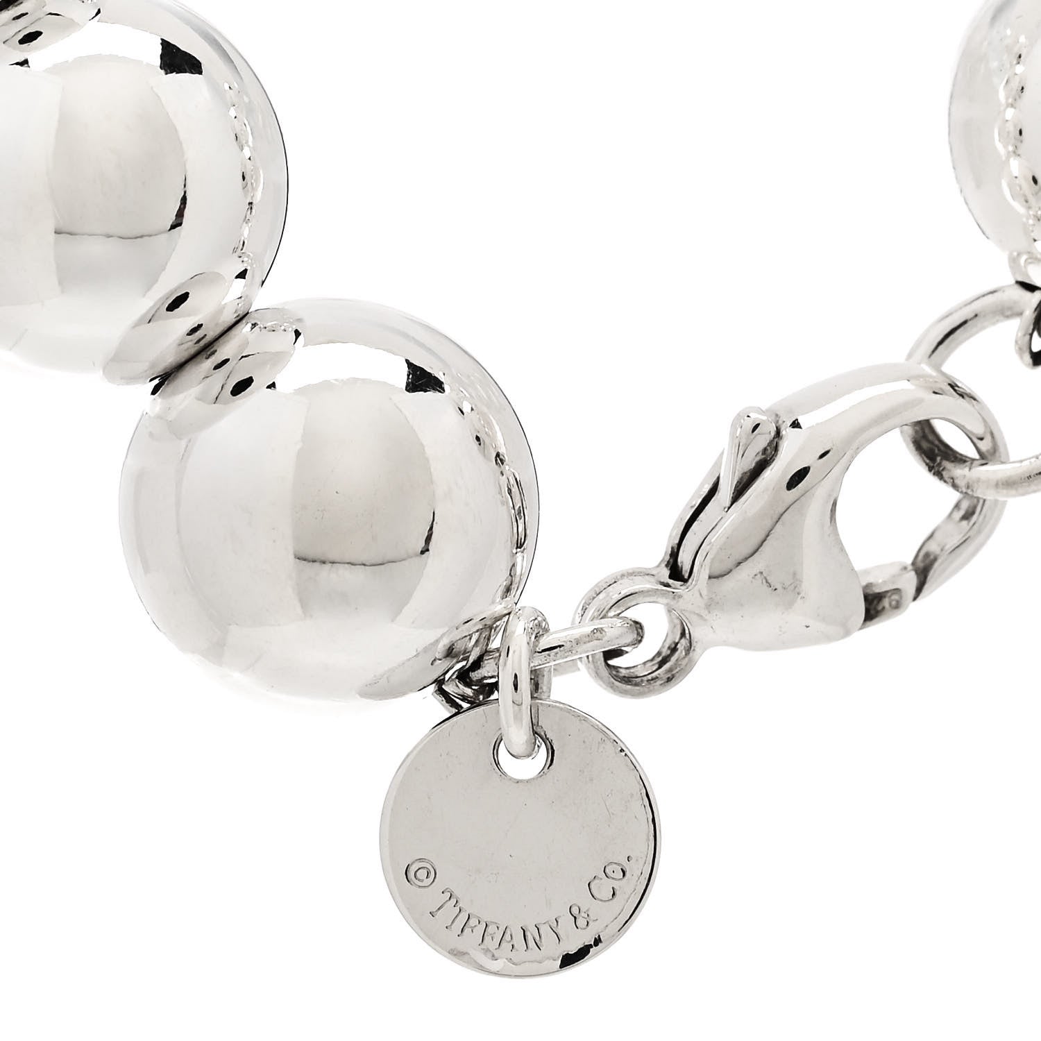Tiffany Sterling Silver 10mm HardWear Ball Bracelet 4 of 4