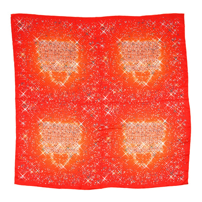 Hermes Silk Magic Kelly Scarf 140 Rouge Orange Vert De Gris 1 of 5