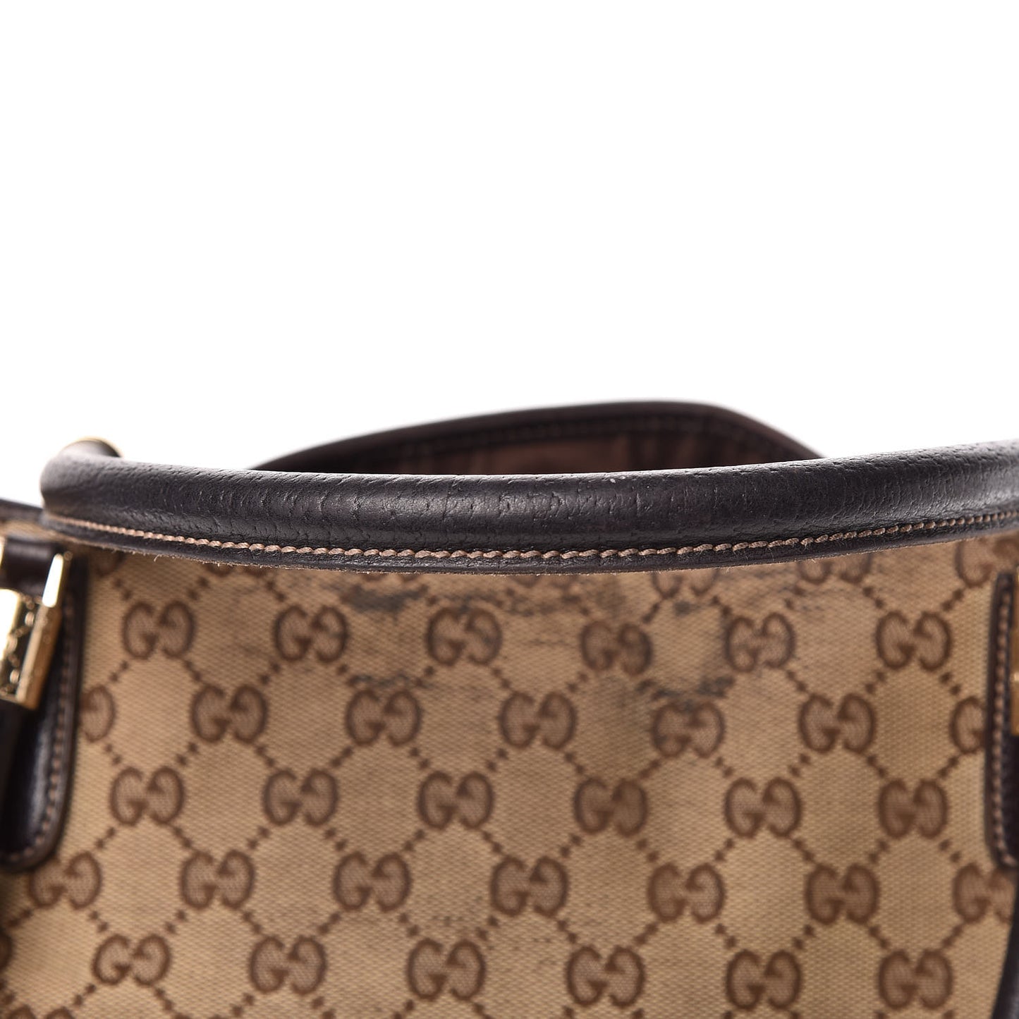 Monogram Web Tote Brown