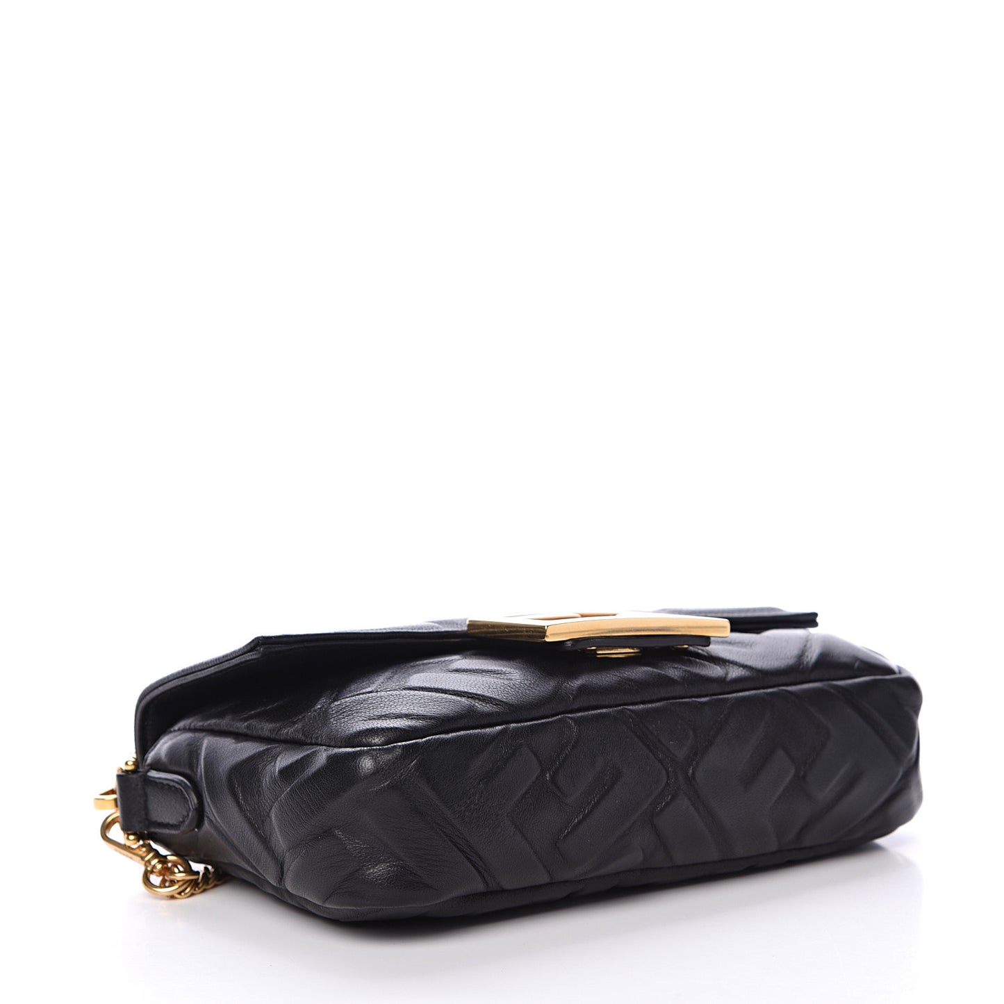 Nappa FF 1974 Embossed Mini Baguette Black