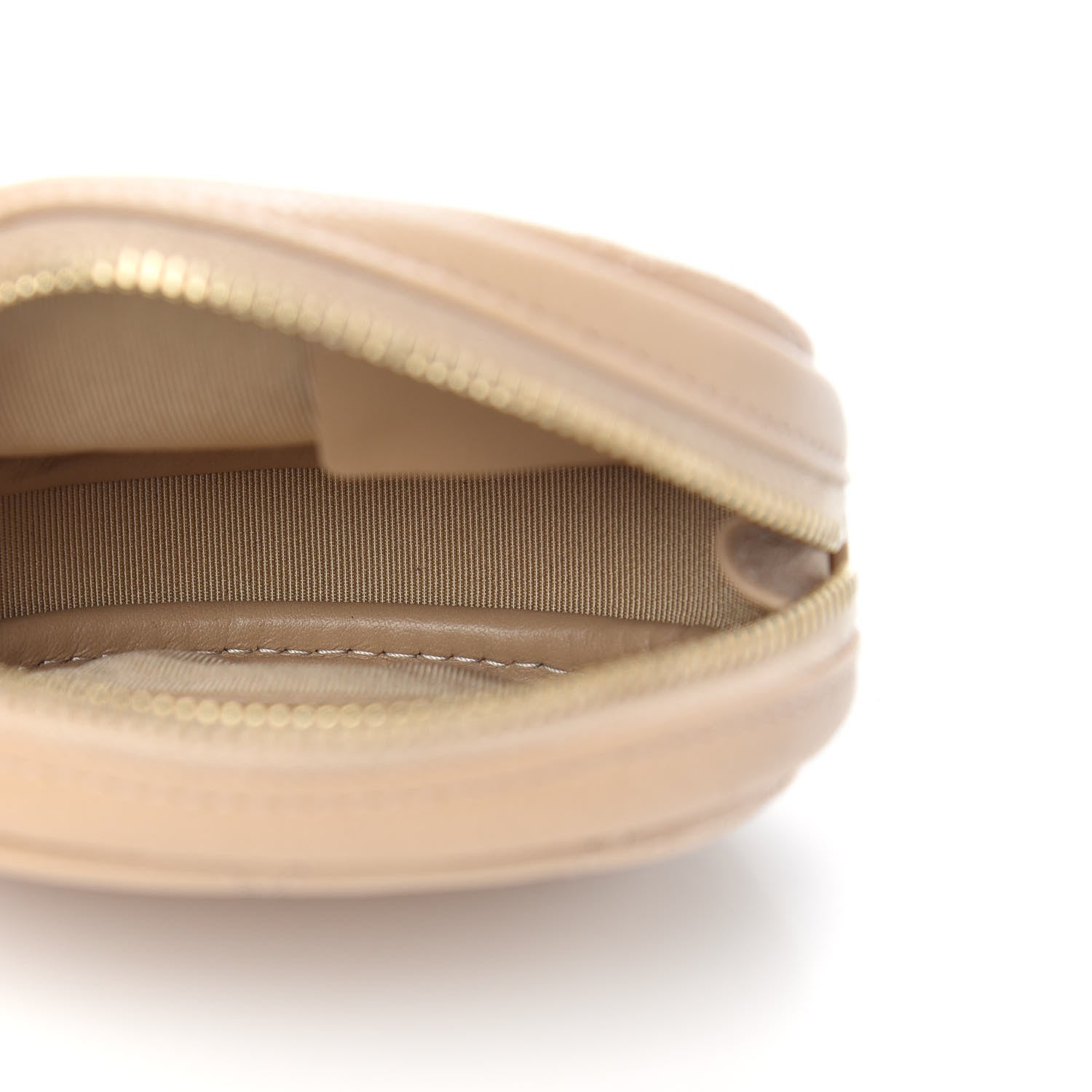 Chanel Caviar Quilted Zip Around Classic Coin Purse Beige 5 of 8