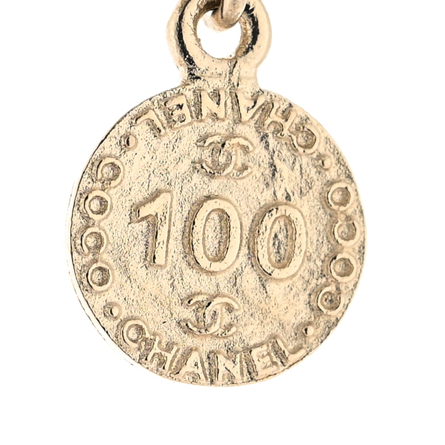 Pearl CC 100th Anniversary Necklace Light Gold