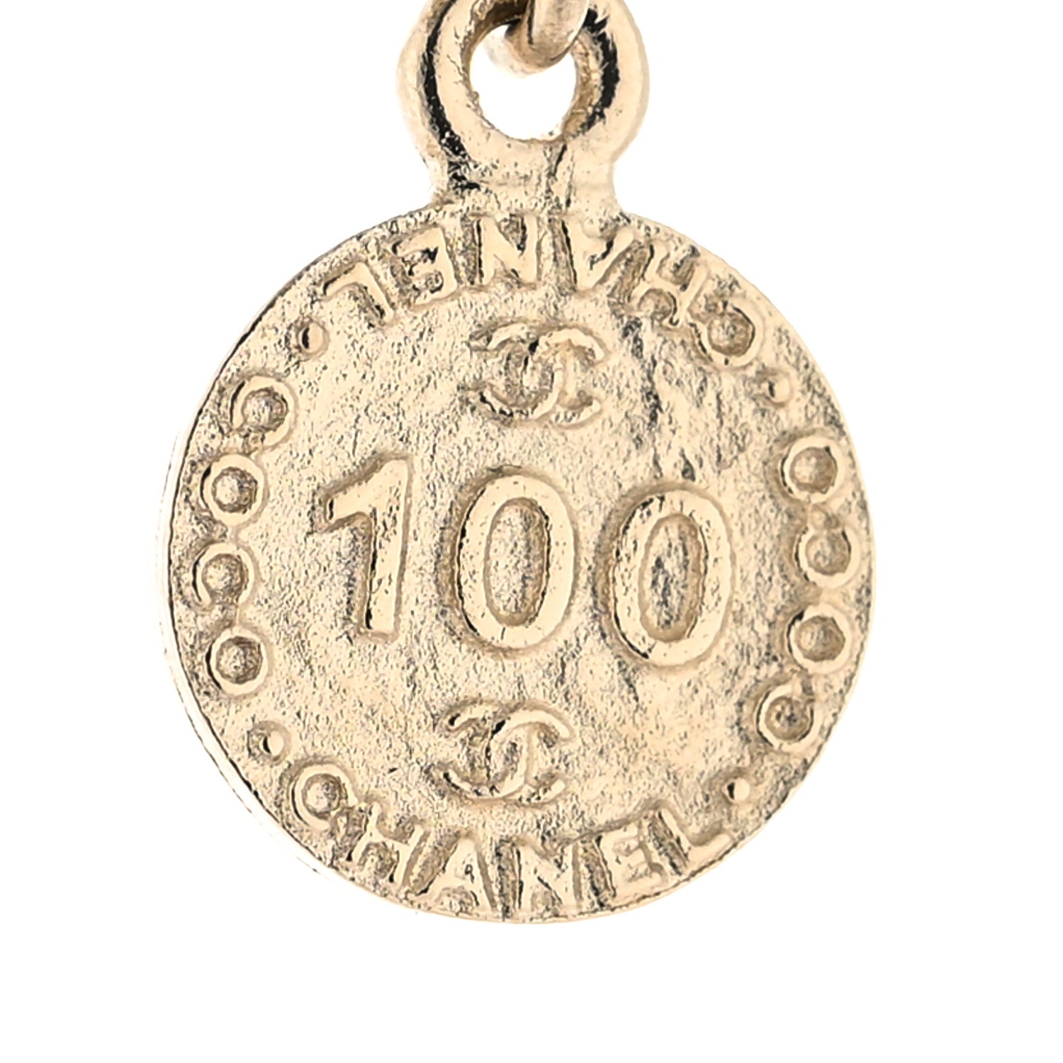 Chanel Pearl CC 100th Anniversary Necklace Light Gold 4 of 4