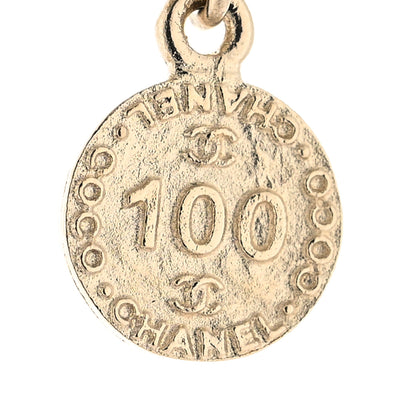 Chanel Pearl CC 100th Anniversary Necklace Light Gold 4 of 4