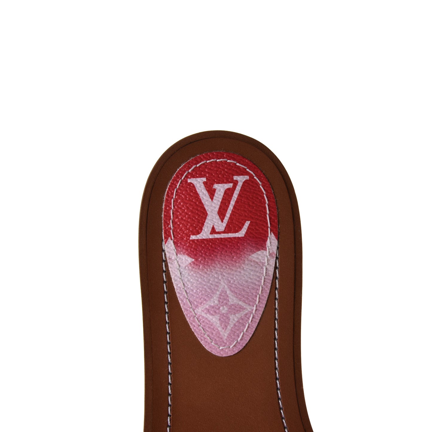 Monogram Escale Lock It Flat Mule 37.5 Rouge