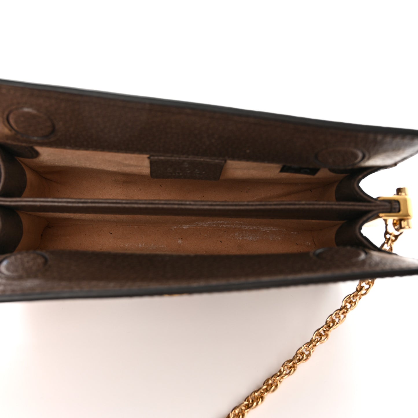 GG Supreme Monogram Textured Dollar Calfskin Web Mini Ophidia Chain Shoulder Bag Beige Ebony New Acero