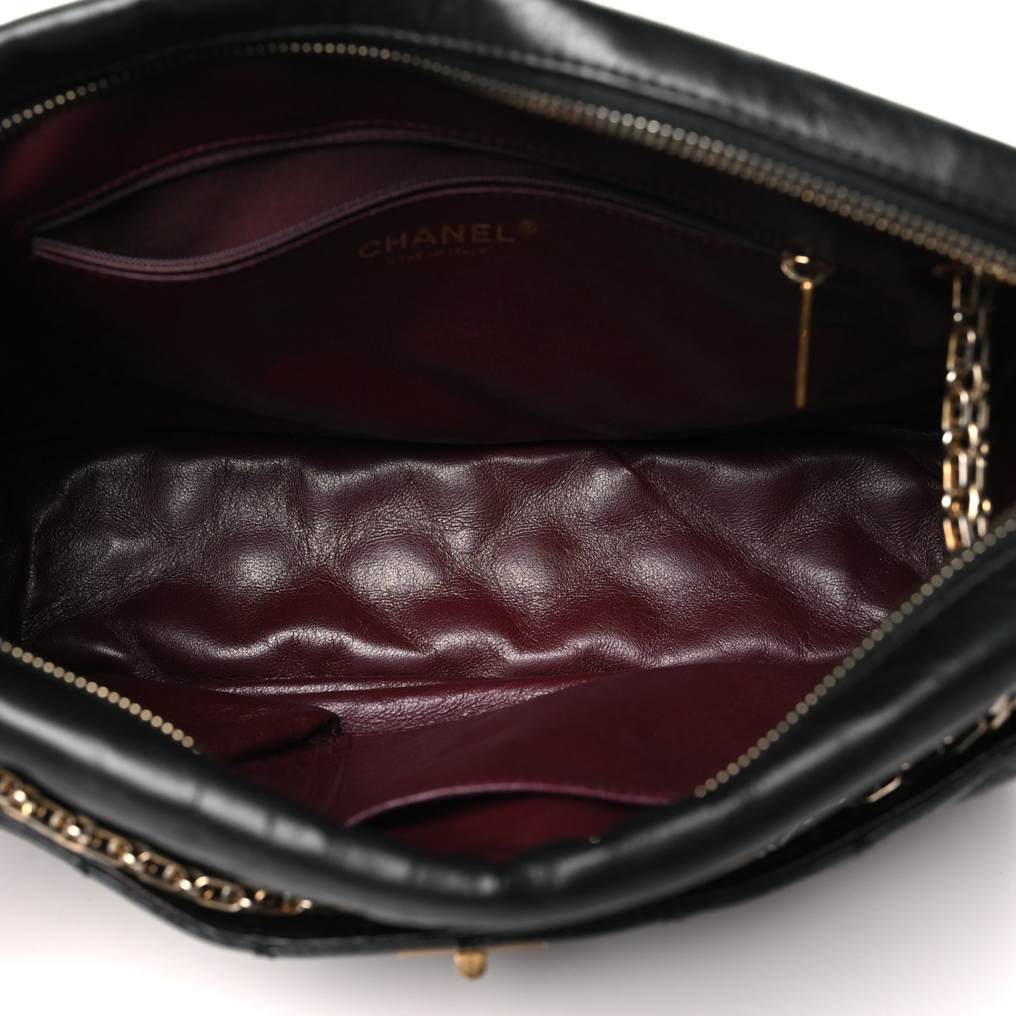 Aged Calfskin Quilted Medium Reissue Camera Case Black