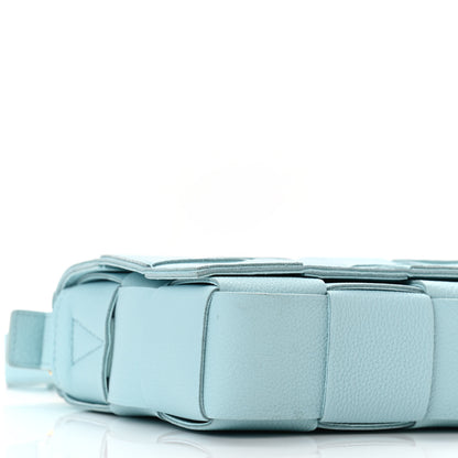 Bottega Veneta Calfskin Maxi Intreccio Cassette Bag Pale Blue 8 of 9