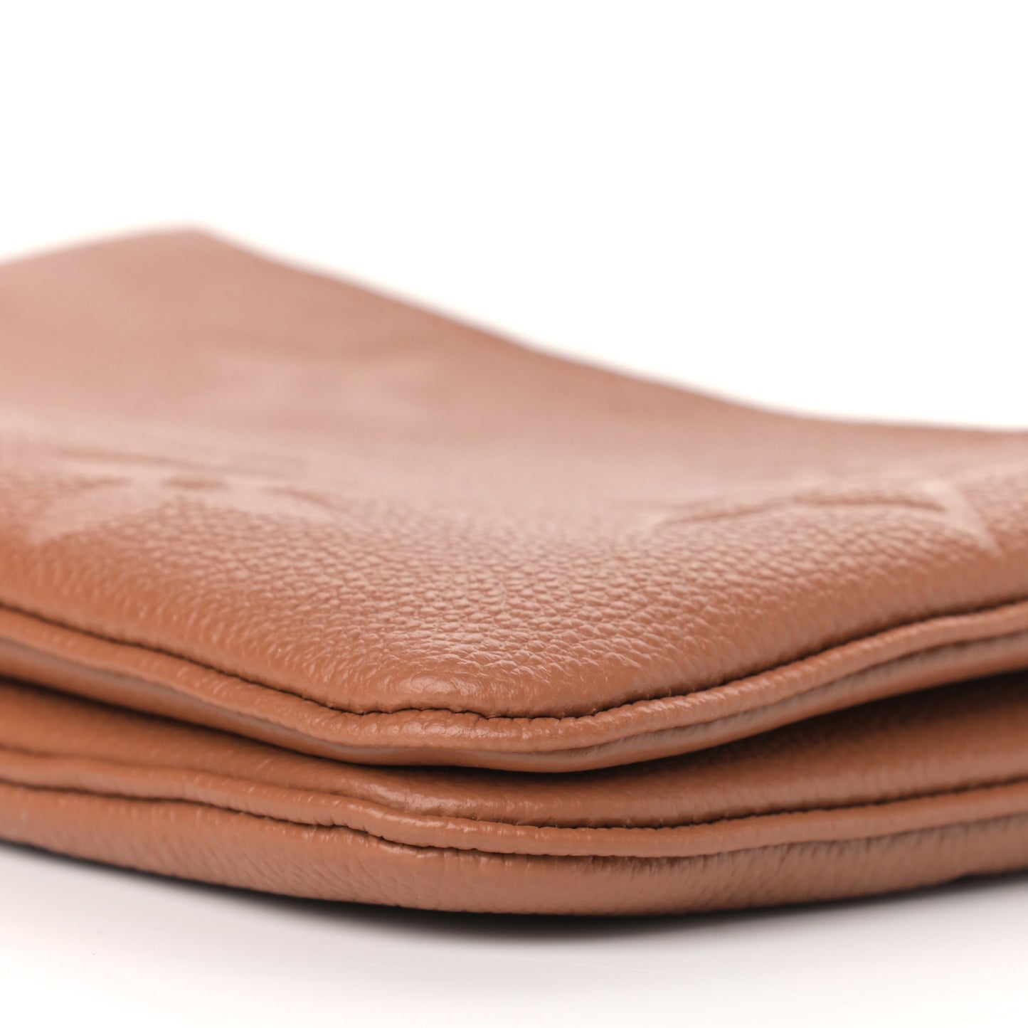 Empreinte Monogram Giant Double Zip Pochette Caramel