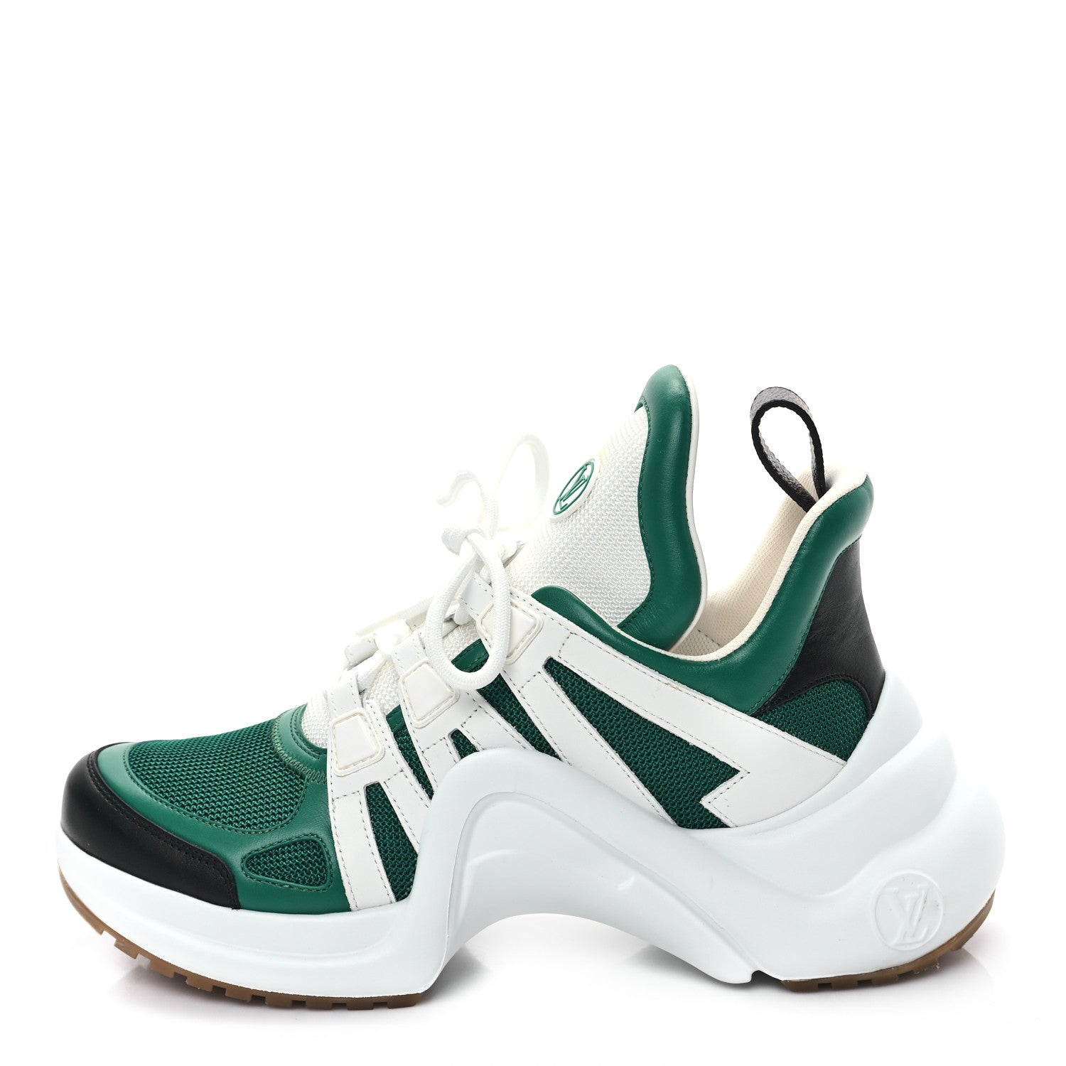 Louis Vuitton Calfskin Technical Nylon LV Archlight Sneakers 7 Green 1 of 9