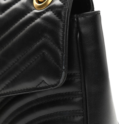 Gucci Calfskin Matelasse Medium GG Marmont Shoulder Bag Black 11 of 11