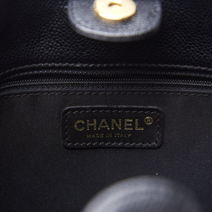 Chanel Caviar Quilted Petit Shopping Tote PST Black 7 of 10