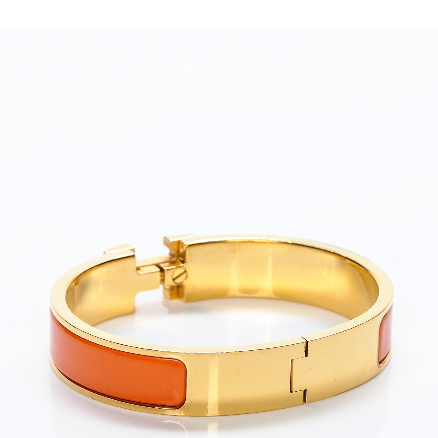 Enamel Narrow Clic Clac H Bracelet PM Orange