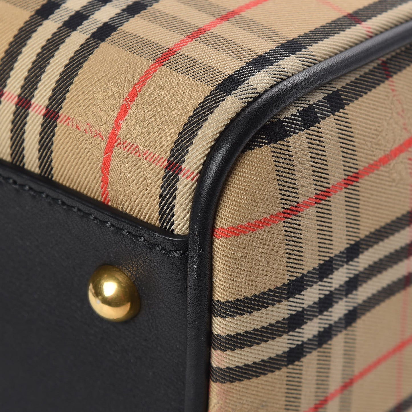 Smooth Calfskin 1983 Knight Check Link Bowling Bag Black