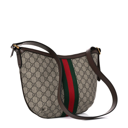Gucci GG Supreme Monogram Web Small Ophidia Half Moon Hobo Brown 3 of 13