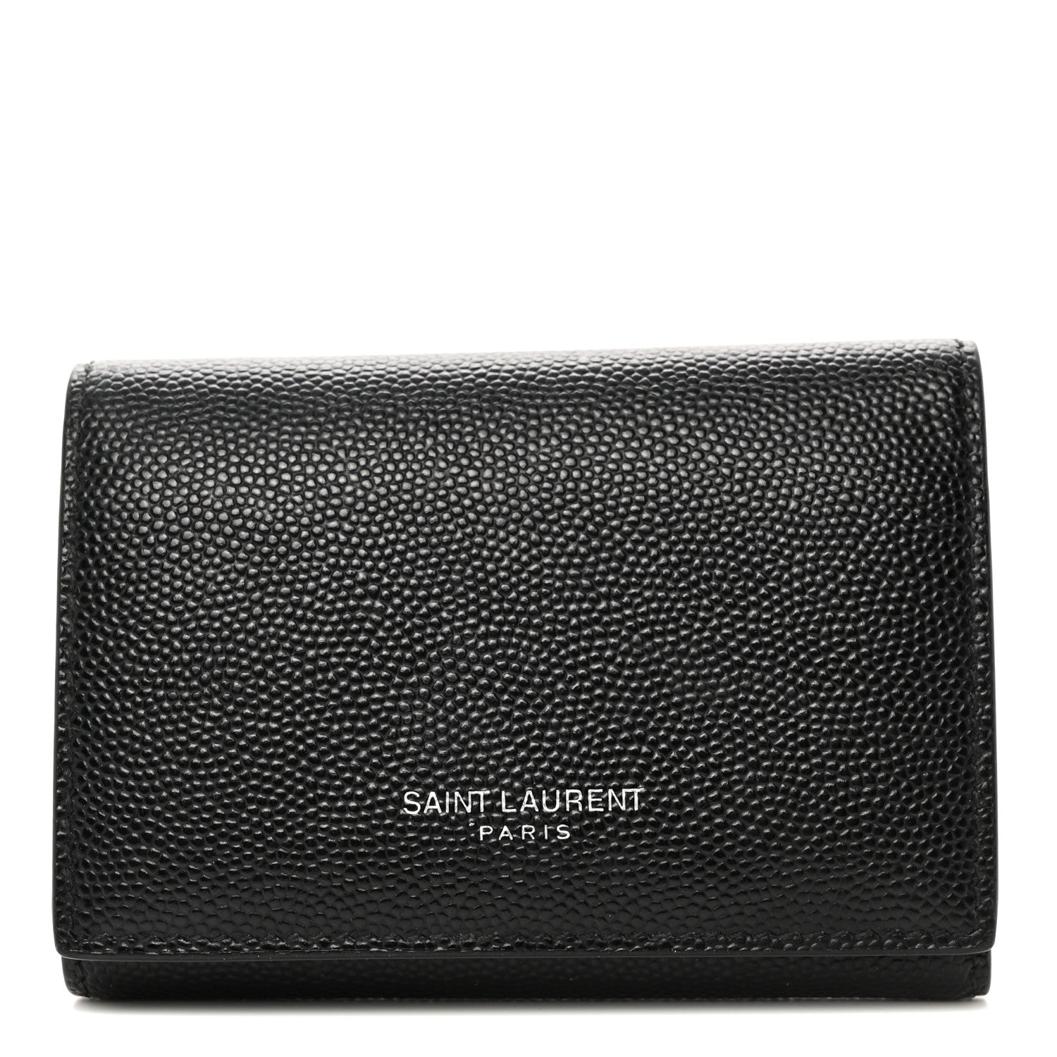Saint Laurent Grain De Poudre Key Holder Wallet Black 1 of 9