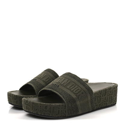 Christian Dior Oblique Denim D-Way Platform Sandal 41 Kaki 4 of 11