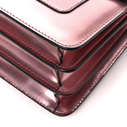 Bulgari Metallic Calfskin Serpenti Forever Top Handle Rose Quartz 11 of 12
