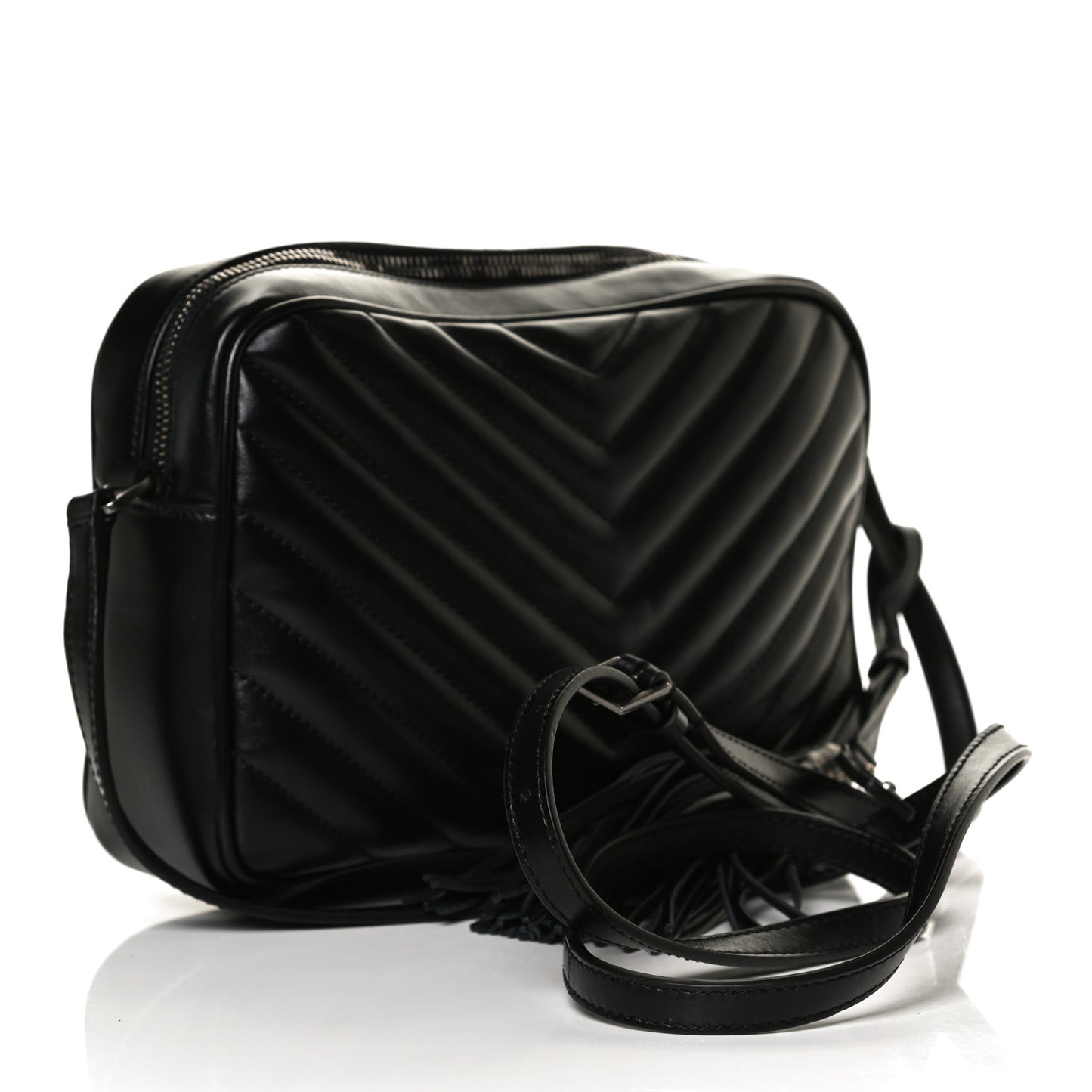 Calfskin Matelasse Monogram Lou Camera Bag Black