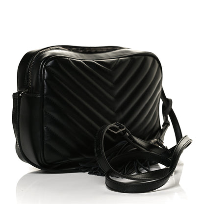 Saint Laurent Calfskin Matelasse Monogram Lou Camera Bag Black 3 of 13