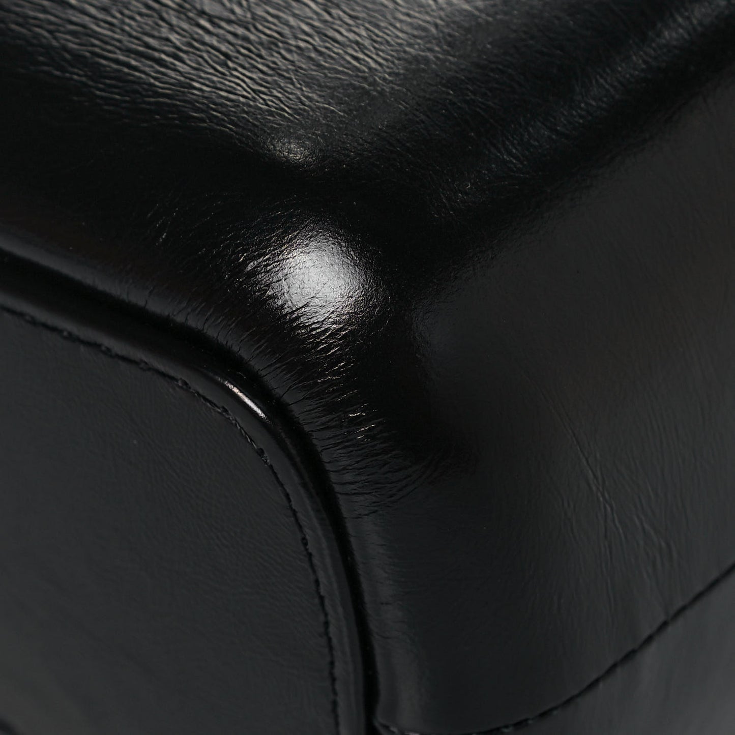 Aged Calfskin Quilted Medium Gabrielle Hobo Black