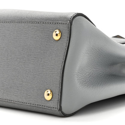 Fendi Vitello Elite Petite 2Jours Tote Grigio Grigio Chiaro 9 of 16