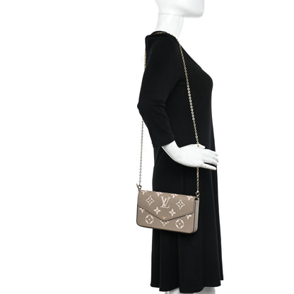 Louis Vuitton Empreinte Monogram Giant Felicie Pochette Tourterelle Creme 2 of 14