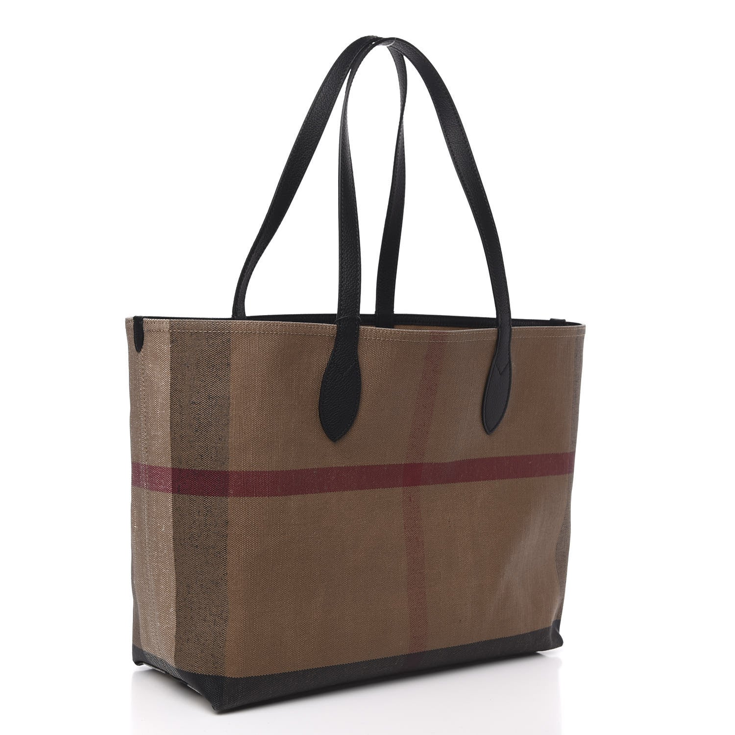 Burberry Coated Canvas Mega Check Medium Doodle Tote Black 3 of 13