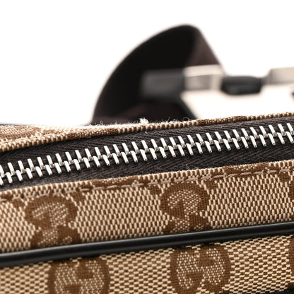 Gucci Monogram Dollar Calfskin Belt Bag Beige Ebony Testa di Moro Marrone Scuro 12 of 13
