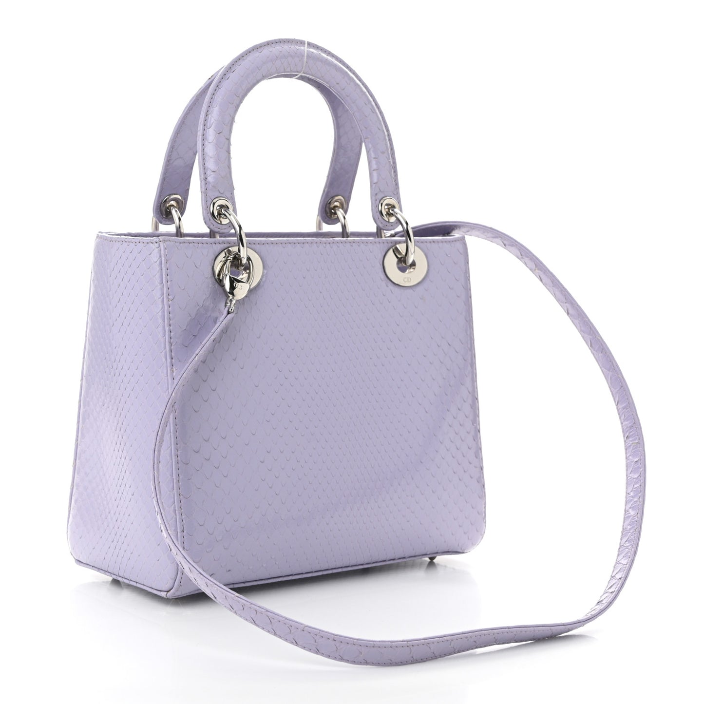 Snakeskin Medium Lady Dior Lilas