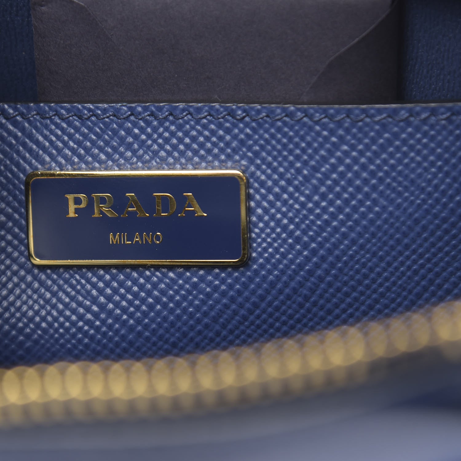 Prada Saffiano Cuir Bauletto Bluette 6 of 10