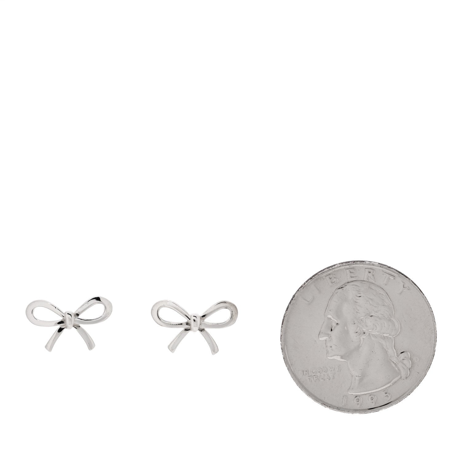 Tiffany Sterling Silver Bow Earrings 4 of 4