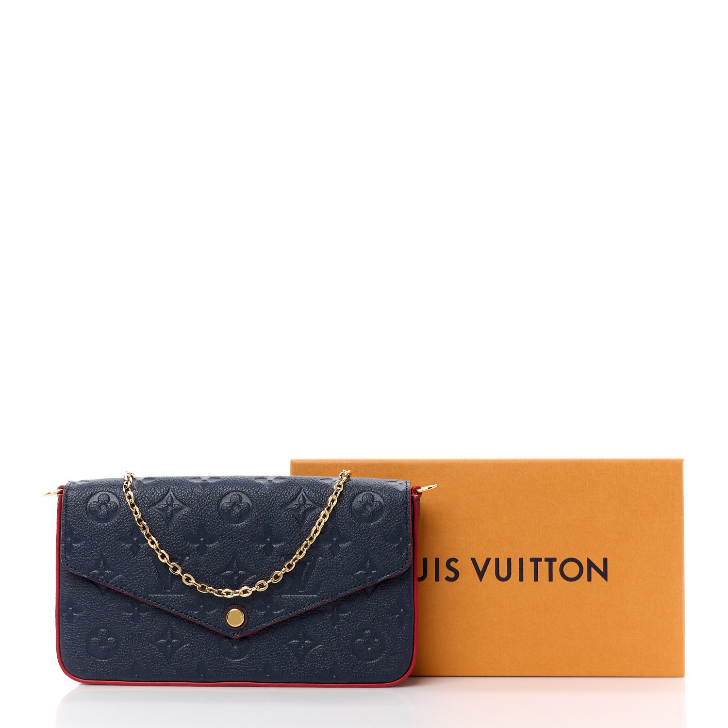 Louis Vuitton Empreinte Pochette Felicie Chain Wallet Marine Rouge 16 of 16