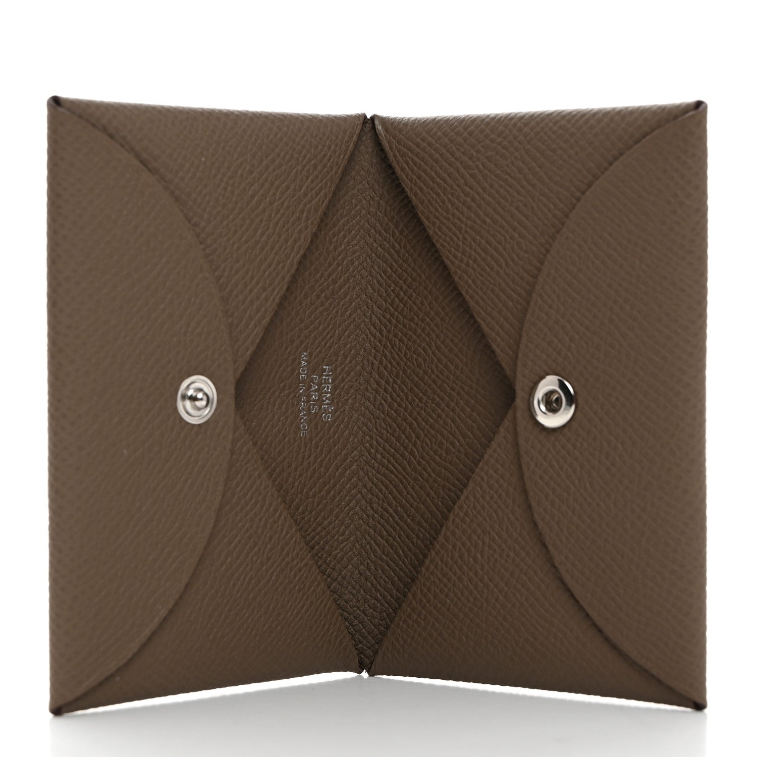 Hermes Epsom Calvi Card Case Etoupe 5 of 7