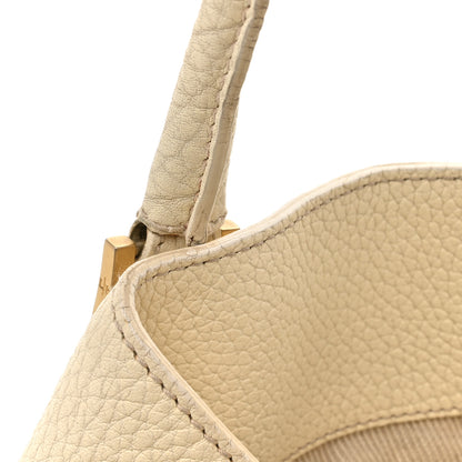 Loro Piana Grained Calfskin Globe Shoulder Bag Ivory 11 of 17