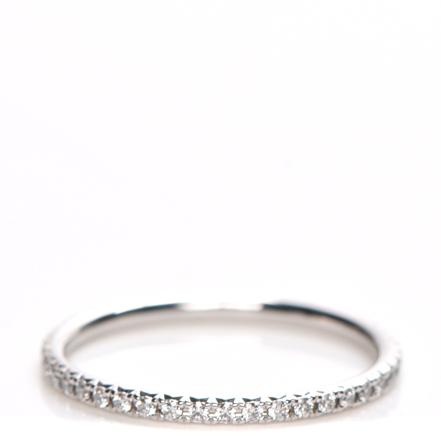 Tiffany 18K White Gold Diamond Metro Ring 6 1 of 5