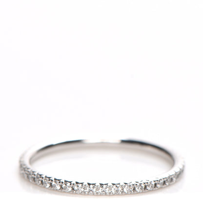 Tiffany 18K White Gold Diamond Metro Ring 6 1 of 5