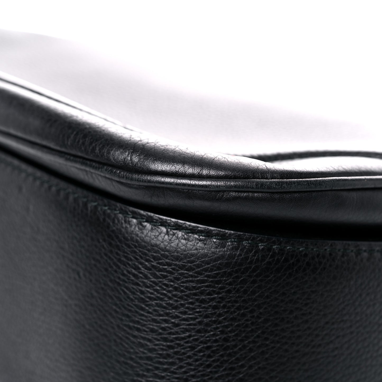 Calfskin Large New Bamboo Top Handle Bag Black