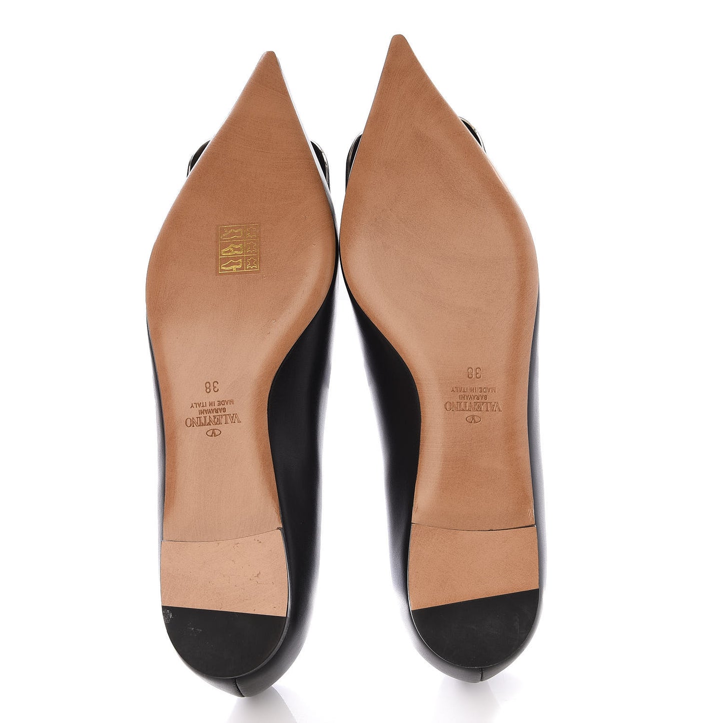 Nappa Vlogo Flats 38 Black