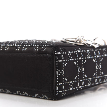 Christian Dior Satin Crystal Cannage Mini Lady Dior Black 7 of 10