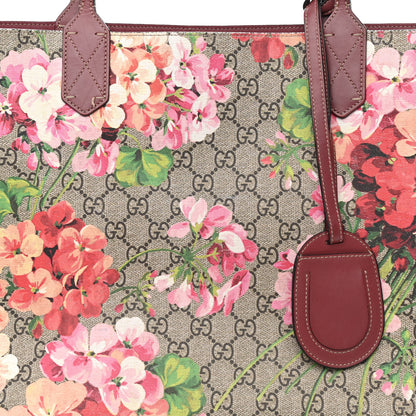 Gucci GG Supreme Monogram Blooms Medium Reversible Tote Beige Multicolor Dry Rose 7 of 22
