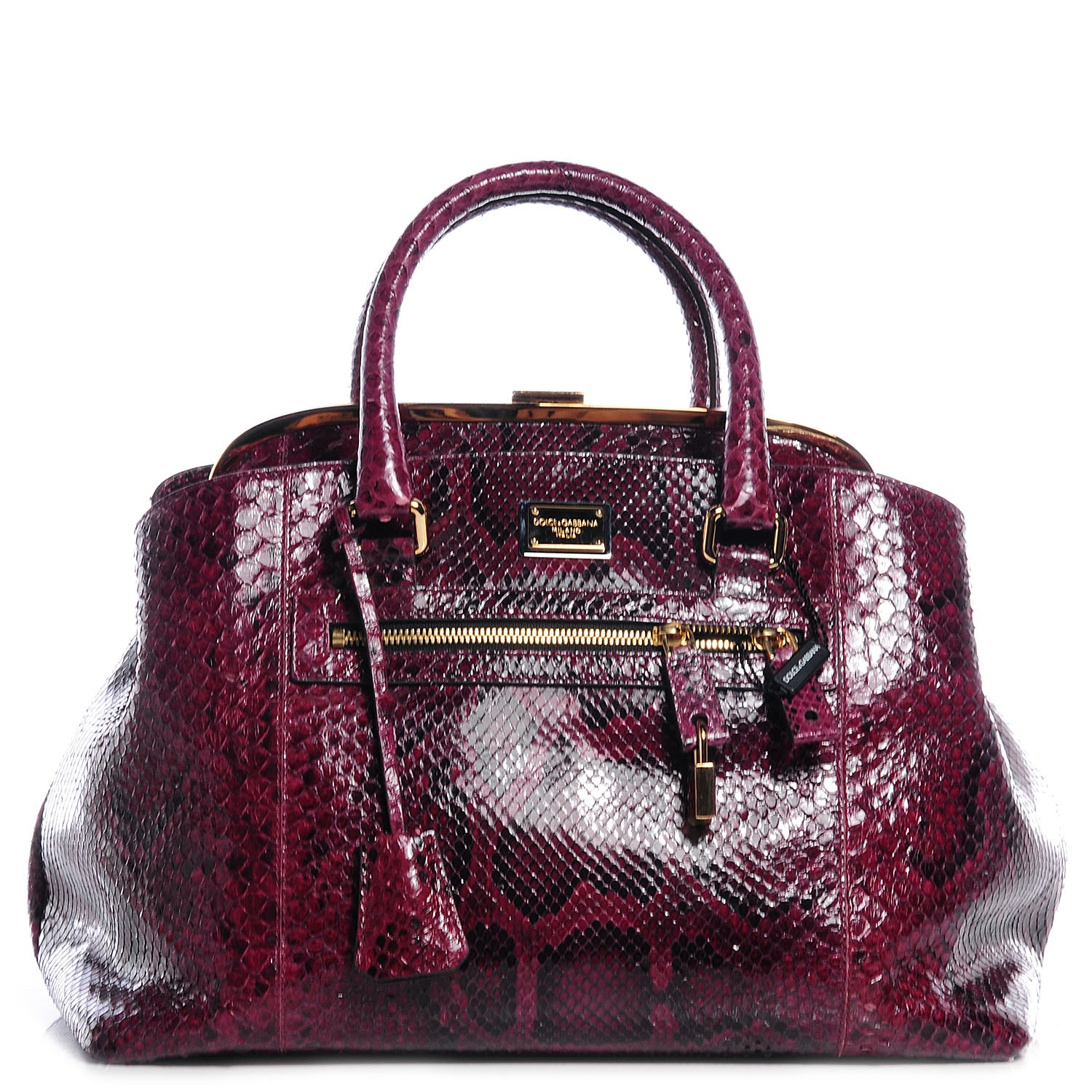 Dolce & Gabbana Python Doctor Bag Bordeaux 1 of 7