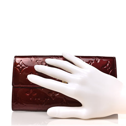 Louis Vuitton Vernis Sarah Wallet Rouge Fauviste 2 of 7