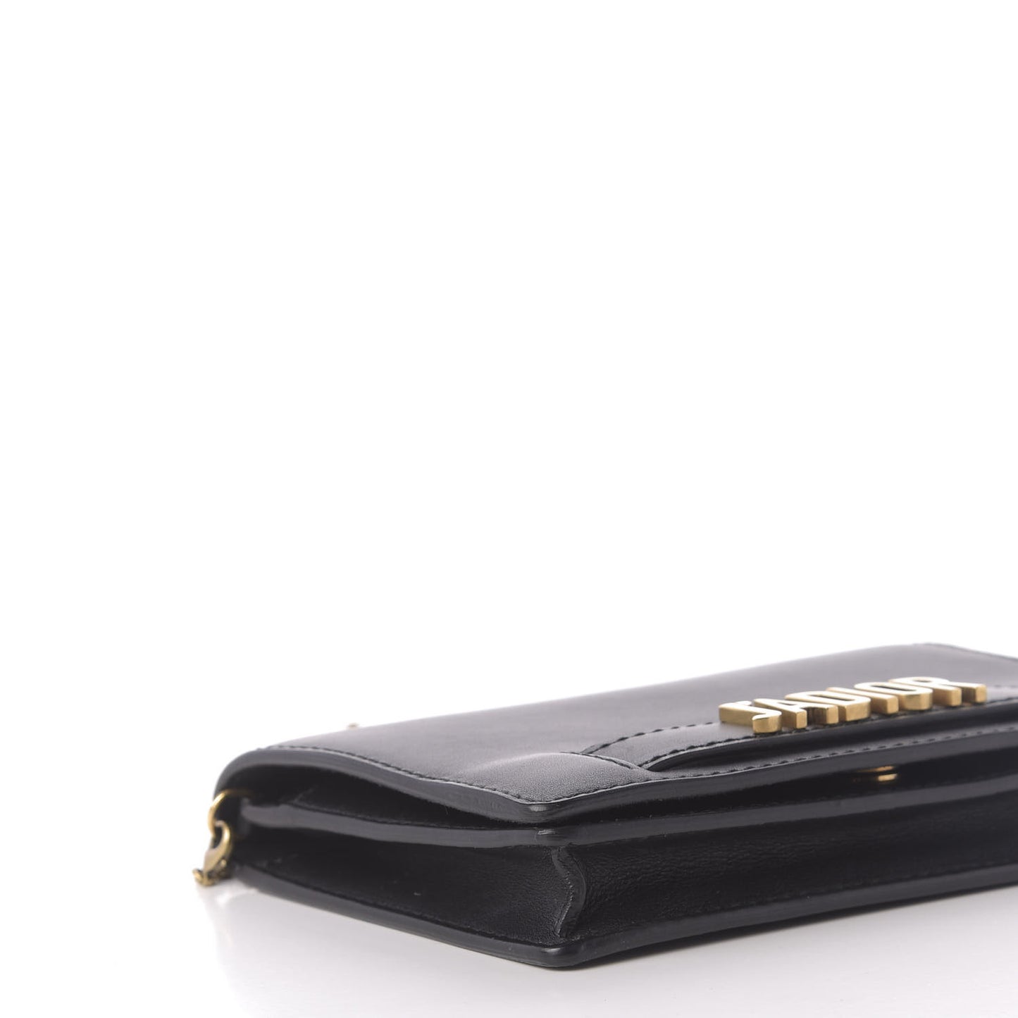 Calfskin J'Adior Wallet on Chain Pouch Black