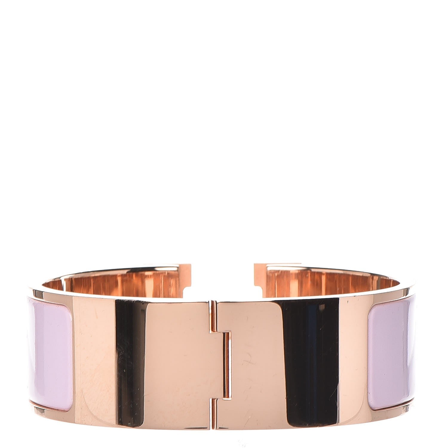 Hermes Enamel Wide Clic Clac H Bracelet PM Rose Dragee 3 of 5