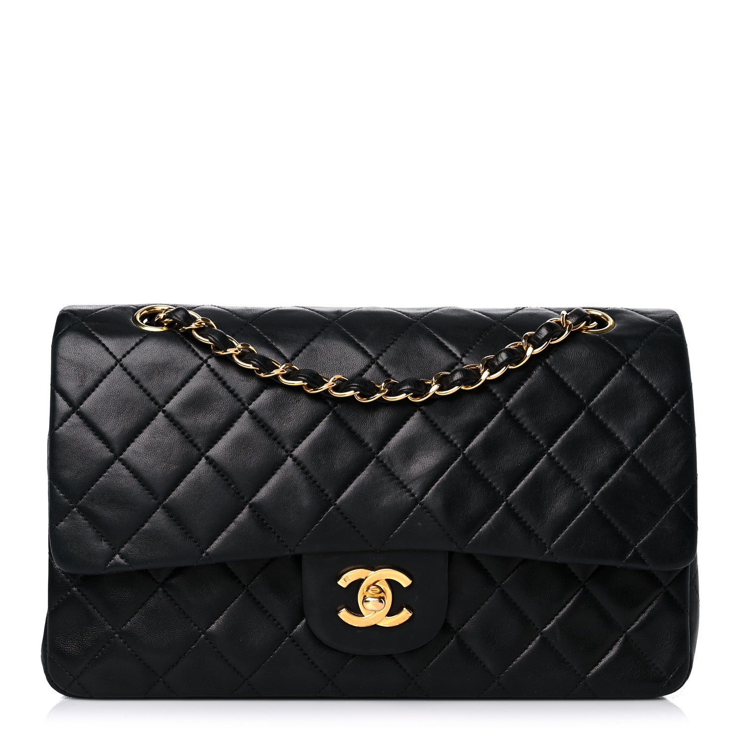 Chanel Lambskin Quilted Medium Double Flap Black 1 of 23