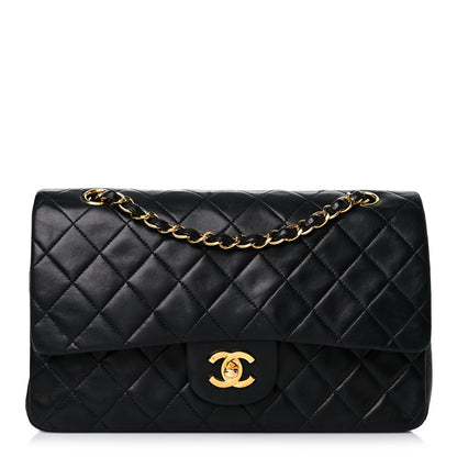 Chanel Lambskin Quilted Medium Double Flap Black 1 of 23